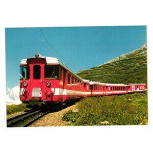 Furka Oberalp Railway Train Push Pull BDeh 4/4 II Postcard Minirex Switzerland